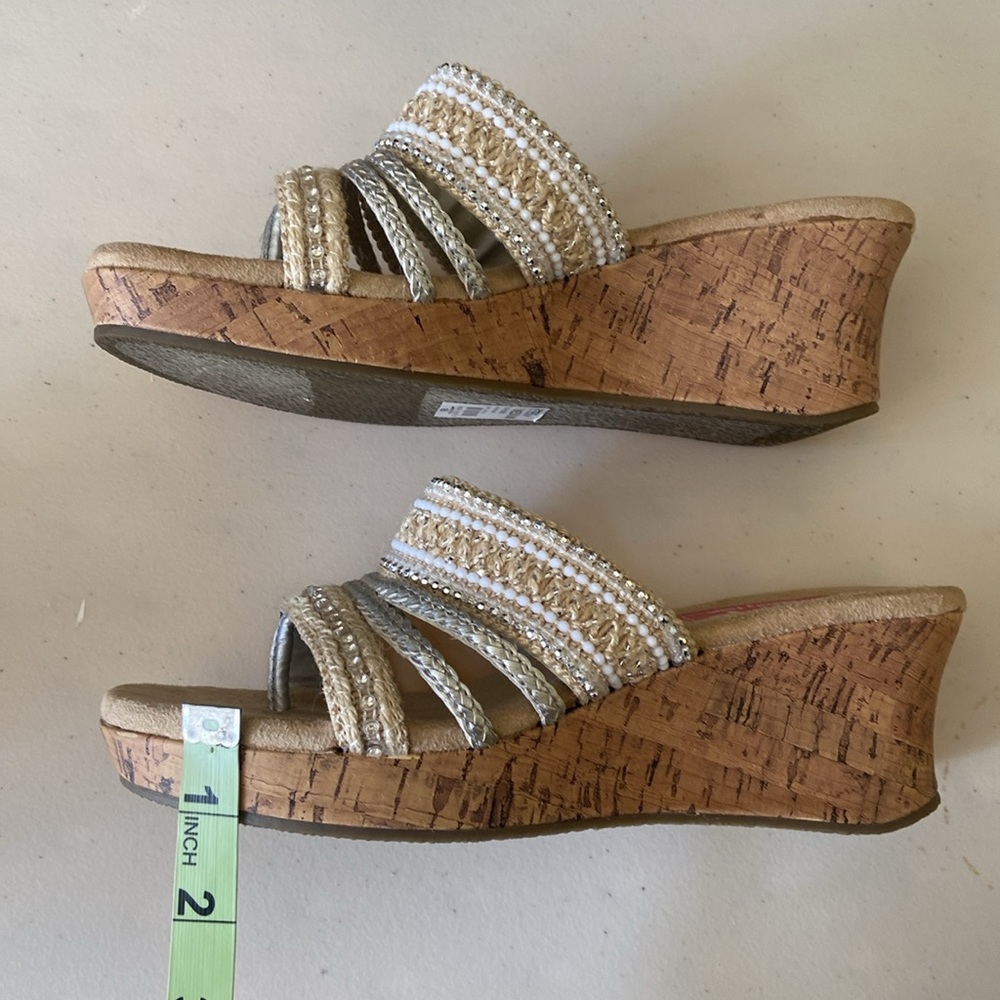 EOL Pop Memory Foam Natural Slide Sandals - Picture 7 of 9
